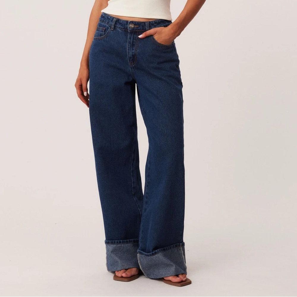Stylish Dark Blue Flare & Wide Leg Jeans